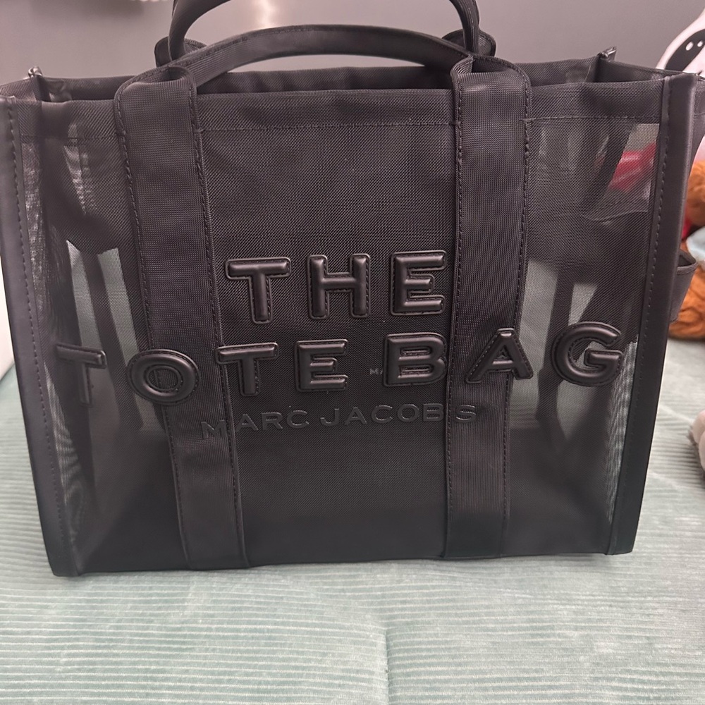 Marc Jacobs Black Medium Mesh Tote Bag